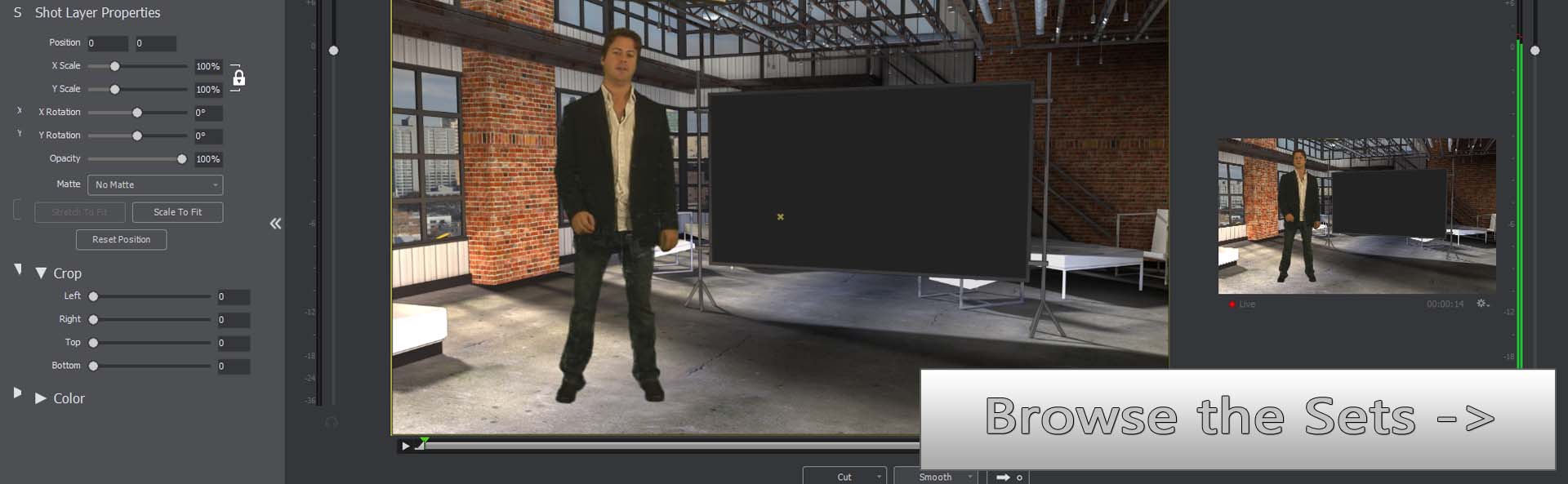Wirecast Virtual Set Studios