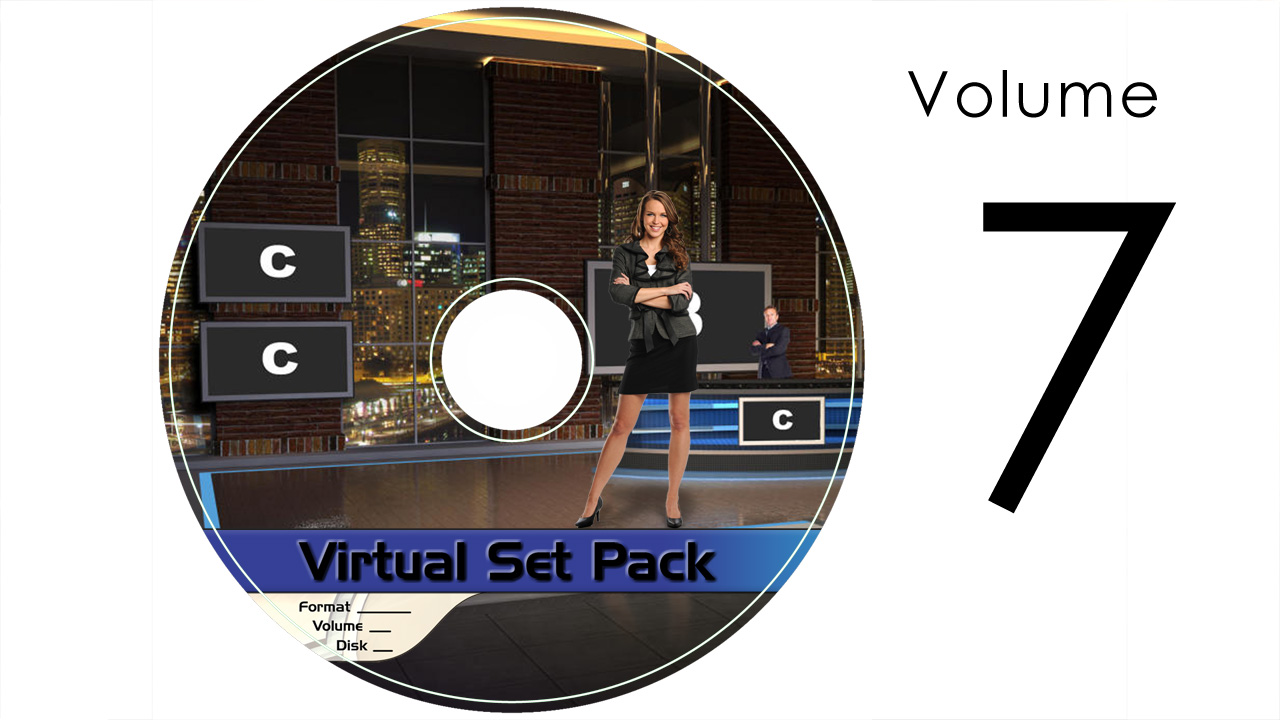 Virtual Set Pack Volume 7 4K:  Royalty Free, Includes 10 Virtual Sets with 16 Angles Each in 4K Format: Studio194 Studio196 Studio197 Studio200 Studio202 Studio203 Studio204 Studio205 Studio206 Studio207